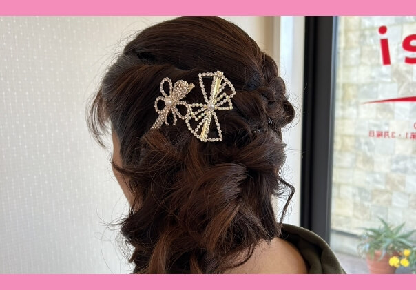 結婚式のお呼ばれのセットとメイク